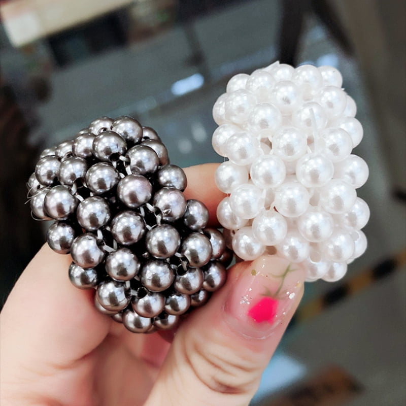 Simple Elastic Pearl Hair Rope for Women Girl Fashion Ponytail Holder Hairband Hairring Hair Accessories Headwear Gifts HairBand