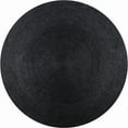 thumbnail image 2 of 9 Ft Round Black Jute Area Rug, Hand-Woven, Reversible, Farmhouse Boho Style, Durable & Pet-Friendly Rug for Living Room, Dining Room, and Bedroom, 2 of 4