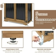 Outdoor Storage Cabinet Waterproof with Shelves, Small Storage Shed, Vertical Tall Patio Backyard Garden Storage Cabinet Tool Organizer for Outside