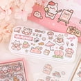 thumbnail image 4 of Kawaii Cute Animal Stickers for Journaling Scrapbooking, Vinyl Transparent Flower Stickers for Water Bottle Laptop, 200 Sheets Aesthetic Sticker Boxed Gifts for Teens Adults, 4 of 8