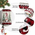 thumbnail image 4 of Christmas Dwarf Shower Curtain, 48" x 72", Winter Snowflakes Xmas Trees Vintage Plaid Waterproof Bathroom Curtain Washable Shower Curtain Set with 12 Hooks, 4 of 6