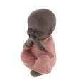 thumbnail image 4 of 2Pcs Ceramic Monk Buddha Collectible Statue Porcelain Doll Car Ornaments New, 4 of 8