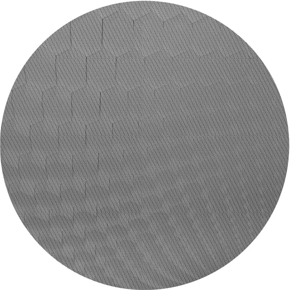 Ahgly Company Indoor Round Patterned Dim Gray Area Rugs, 4' Round