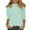 09#Sky Blue, variant on Mock Neck Tops for Women Basic 3/4 Sleeve Layering Shirts Dressy Casual Loose Lightweight Turtleneck Tops Blue 3XL