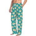 thumbnail image 3 of Kdxio Cute Shiba1 Print Men's Sleep Pajama Pant Lounge Pants with Pockets, 3 of 8