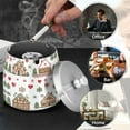 thumbnail image 4 of Yayeee Ashtray with Lid for Cigarette Smokeless Stainless Steel Home Ash Holder, Brown Nordic Christmas, 4 of 7