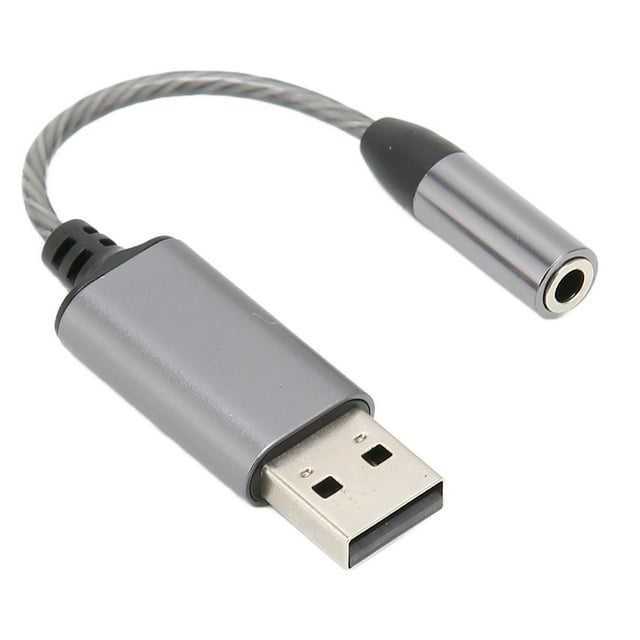 Adaptador USB 2 en 1, amplia compatibilidad, chip inteligente, compacto, duradero, fácil de usar, cable USB a auxiliar para el hogar y la oficina