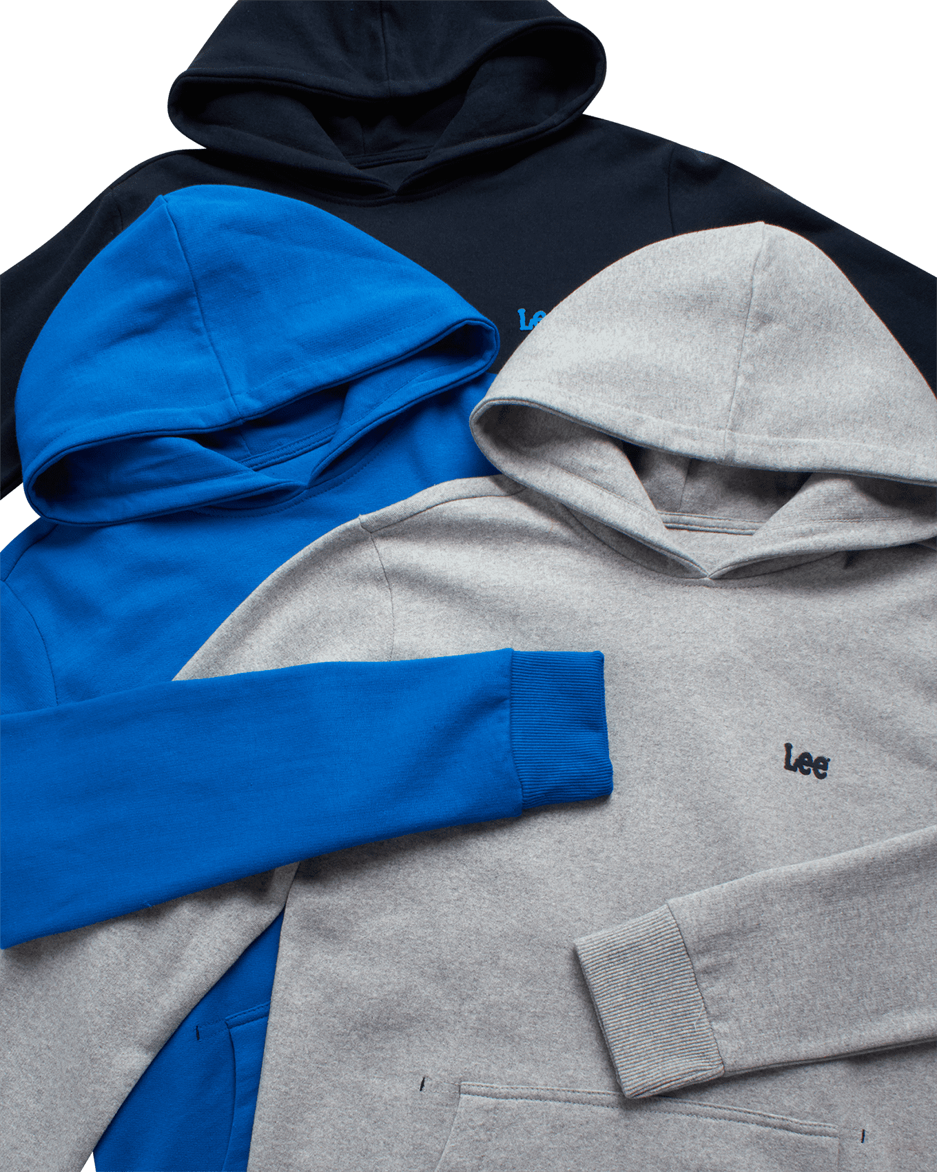 Lee Boys' Pull Over Hoodie - 3 Pack Soft and Cozy Plain Hooded Sweatshirt for Boys (Sizes: S-XL)