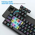 thumbnail image 3 of Hot-Swappable Gaming Keyboard,Wired Mini Gaming Mechanical Keyboard Detachable Tycp-C Office Keyboard Compact 68 Keys RGB for PC Gamer Office/Windows PC Laptop Mac/Xbox, 3 of 9