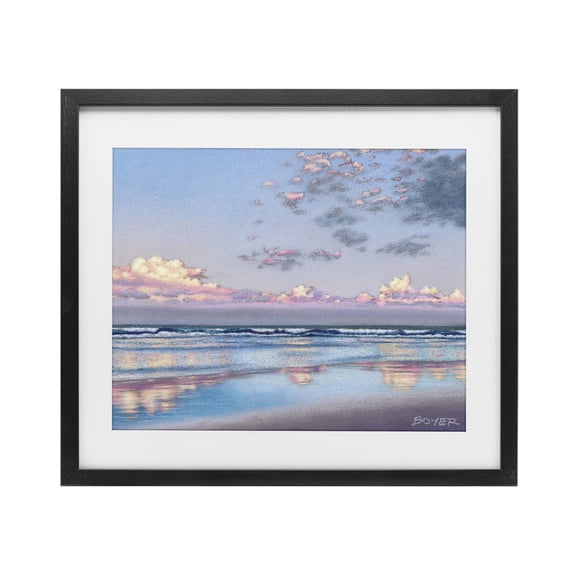 Stupell Industries Nature's Poetry Seascape Black Framed Print Under Glass, design by Susy Boyer