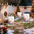 thumbnail image 6 of Meggemo Pink Christmas Garden Flag Double Sided Snowman Moose Pattern Xmas Yard Decor Winter Holiday Accessory for Outdoor Lawn Porch, 6 of 6