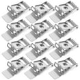 thumbnail image 2 of 12pcs Recessed Light Spring Clips Universal Lamp Clip For Flat Panel Light Embedded Lamp Accessories 3-Hole Fixed Bracket Silver Tone, 2 of 8