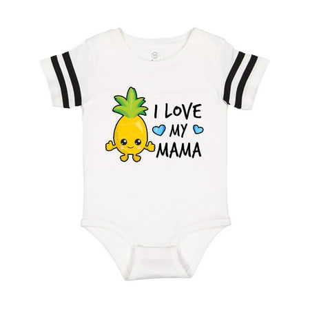

Inktastic I Love My Mama with Pineapple Gift Baby Boy Bodysuit