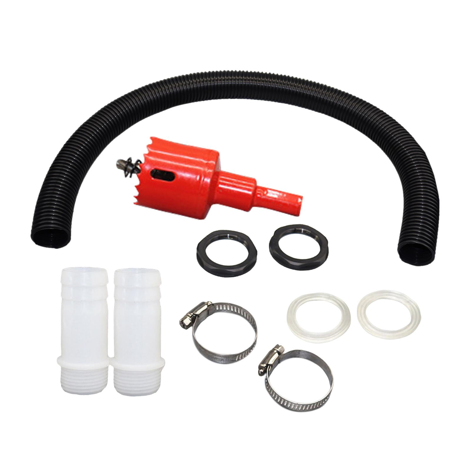Rain Barrel Overflow Hose , Water Collection Easy Install Lightweight Durable Hose Connector Pipe for Outdoor Activities Balcony Yard 3.2cm With Taper