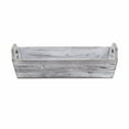 thumbnail image 2 of White Rustic Finish Wood Serving Tray with Handles, 2 of 4