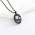 thumbnail image 3 of Love Hearts Print Teardrop Urn Pendant with Chain Memory Necklace for Cremation Ashes Holder Memorial Jewelry, 3 of 6