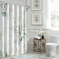 thumbnail image 2 of Sage Green Eucalyptus Shower Curtain, Spring Plant Leaves Shower Curtain Waterproof Fabric Watercolor Green and Gold Shower Curtain Set with Hooks, 72x72 Inch, 2 of 6