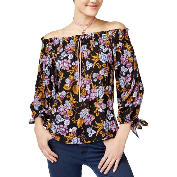 Blusa de punto estampada Seven Sisters Mujer Negra Mediana