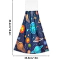 thumbnail image 3 of Coolnut Cosmic Planets Hand Towels Set of 2 Soft Absorbent Kitchen Hanging Towels Dish Cloths Bathroom Hand Towels with Loop & Hook for Kitchen Bathroom Wash cloth, 3 of 7