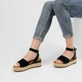 thumbnail image 2 of Dream Pairs Women's Platform Ankle Strap Open Toe Espadrille Wedge Sandals, 2 of 6