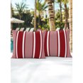 thumbnail image 5 of Outdoor Pillows Waterproof, Red Stripe Bedding Throw Pillows with Insert for Couch Sofa Bed, Boho Striped Modern Minimalist Geometric Lines 18x18 Inch Pillowcases Decorative Patio Pillow Set of 2, 5 of 7