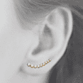 thumbnail image 2 of Mystigrey Elizabeth 18K Gold Plated Loop Earrings with Cubic Zirconia for Women, 2 of 7