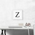thumbnail image 2 of ARTCANVAS Modern Black and White Gray Serif Alphabet Letter Z Canvas Art Print - Size: 12" x 12" (1.50" Deep), 2 of 9