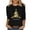 #39-Yellow, variant on Craaazy Christmas 3/4 Sleeve Tops for Women Loose Fit Multicolor Crew Neck Christmas Graphic Print Casual Pullover Tunic Top for Fall Winter Daily Holiday Party Shopping Outdoor