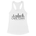 thumbnail image 1 of Skyline Cape Town South Africa Tank Top Fitted Racerback Women's Large White, 1 of 5