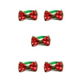 thumbnail image 1 of QualitChoice Christmas Adjustable Neck Pet Bow Ties Small Animal Party Decorative Bow snowflake 5Set, 1 of 6