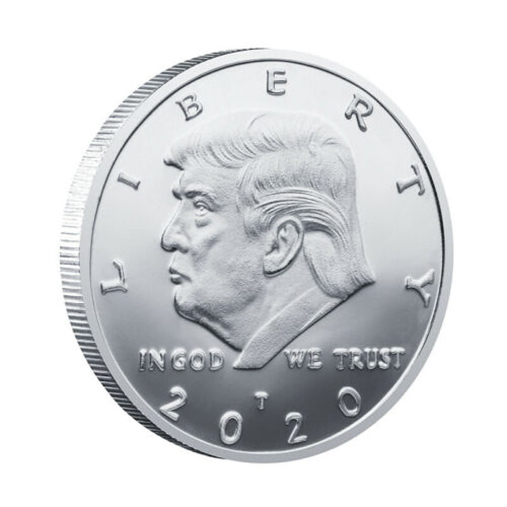 50pcs 2020 Donald Trump Commemorative Coin President Plastic Banknote Gifts RF 