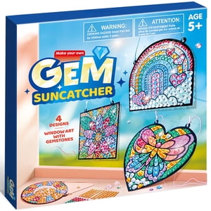 Joyfy Window Art 4 Pack Suncatcher Gem Painting Kit