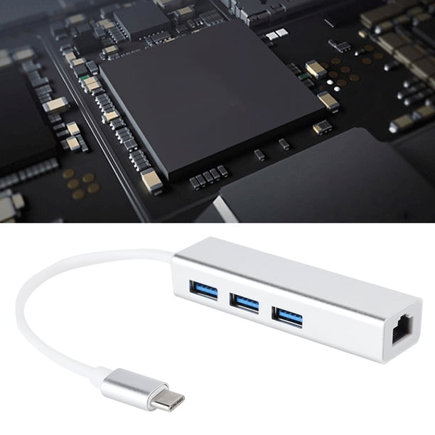 HUB USB 30 Adaptador USB a Ethernet con 3 Puertos HUB Tipo C a Red LAN RJ45 Gigabit Ethernet para Win XP/Vista/Win7/Win8/Win81/Win10/OS X//Linux etc ANGGREK Otros