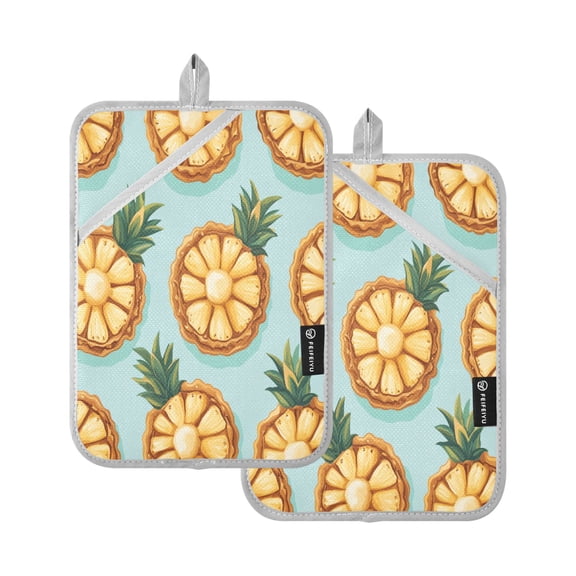 BZSMCE Pot Holder Oven Mitts Cooking baking Pineapple Pattern Creative Pattern Size:7x9.8in