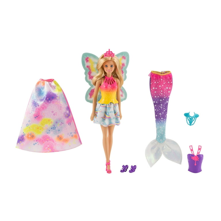 Barbie Dreamtopia Rainbow Cove Dress Up Outfit Giftset Walmart
