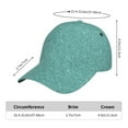 thumbnail image 2 of Honeii Teal Green Glitter Print Hat, Women's Baseball Hat Unisex Fit, Baseball Cap,Adjustable One Size, 2 of 6