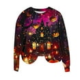 thumbnail image 3 of Craaazy Halloween Sweatshirt for Women Crewneck Pullover Tops Long Sleeve Cute Ghost Graphic T-Shirt Halloween Pumpkin Shirts Gifts For Women, 3 of 6