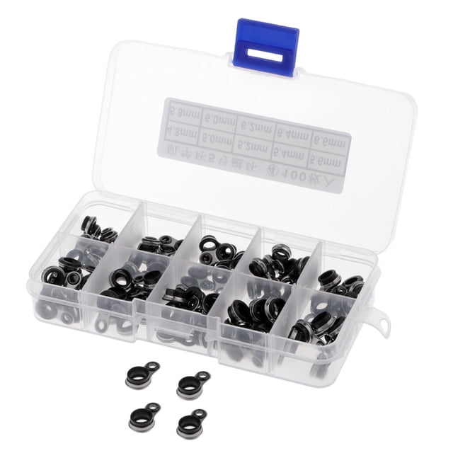 tredstone 100pcs Rod Repair Kit Mixed Size Fishing Rod Guides Line Ring Tips 4.8-6.6mm