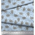thumbnail image 3 of Soimoi Blue Cotton Duck Fabric Artistic Skull Fabric Prints By Yard 42 Inch Wide, 3 of 3