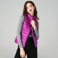 thumbnail image 4 of Chaleco de plumón ligero para mujer, chaleco ajustado de cuello alto corto, chaleco de plumón de otoño e invierno, chaleco de talla grande para mujer, 4 of 6