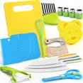 thumbnail image 1 of Safe Plastic Knife Set for Toddlers with Cutting Board, 1 of 5