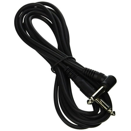 Cable Molded Ends - Cable Corp SC10 10' Molded End Right Angle to Straight Instrument Cable, Black
