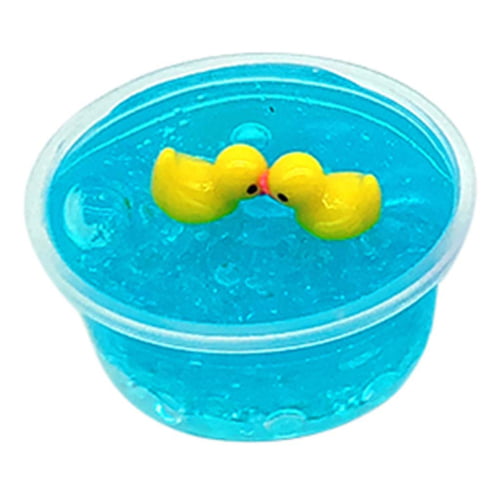 Cute Duck Fluffy Foam Crystal Slime Putty Scented Clay Stress Relieve Kids Toy 