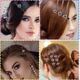 thumbnail image 5 of 4 clips de pelo laterales de tres flores, clips de pelo de trébol de diamantes de imitación, clips de pelo de tela satinada lateral, clips de pelo de mujer estilo mujer Sincero Electrónica, 5 of 5