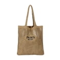 thumbnail image 2 of Floleo Woven Hollow Out Beach Bag, Khaki Mesh Shoulder Tote Bag for Women, Lightweight Breathable Beach Purse with Large Capacity for Summer Travel, Pool, Grocery, 2 of 6
