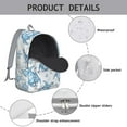 thumbnail image 5 of Abstract Nautical Sea Turtle Pattern Casual Daypack – Vintage Style Backpack with Oxford Durable Material, Large Capacity, and Anti-theft Features for School, Outdoor Activities, and Travel, 5 of 5