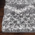 thumbnail image 4 of Geometric Stripe Plush Polypropylene Indoor Shag Area Rug - 4' x 6’, Cream-Black, 4 of 10