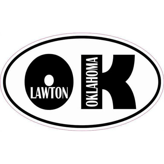 5in x 3in Oval OK Lawton Oklahoma Sticker
