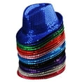 thumbnail image 4 of Douhoow Men Women Jazz Hat Sequins Decorated Stage Dance Performance Party Holiday Hat, 4 of 7