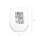 thumbnail image 2 of Vaso Crisa de Vidrio Transparente Diseño Mom Time Out, 2 of 4